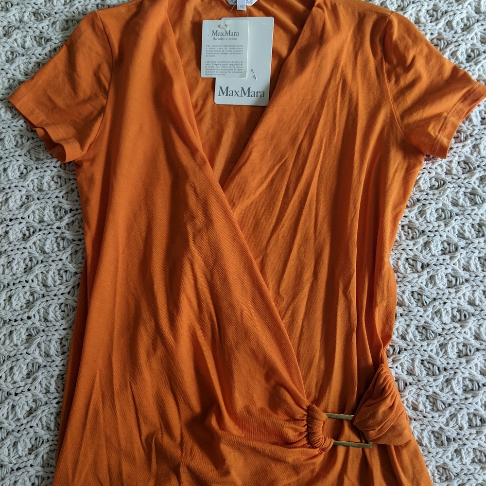 New MaxMara Wrap Shirt with Buckle